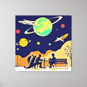 Fantasy Night Rendezvous Canvas Afdruk (Voorkant)