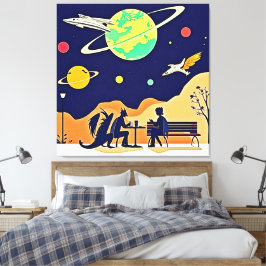 Fantasy Night Rendezvous Canvas Afdruk