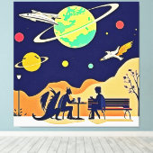 Fantasy Night Rendezvous Canvas Afdruk (Insitu (Houten vloer))