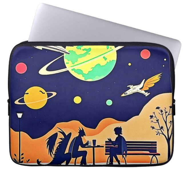 Fantasy Night Rendezvous Laptop Sleeve (Voorkant)
