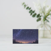 Fantasy Night Sky Storybook Visitekaartje (Staand voorkant)