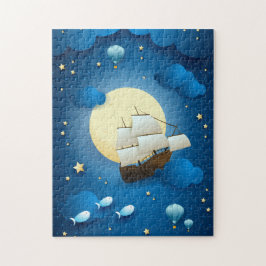 Fantasy Night with Flying Vessel Legpuzzel