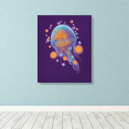 fantasy oceaandier canvas afdruk (Insitu (Houten vloer))