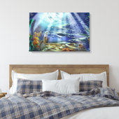 Fantasy Ocean Floor 16x25 Ingepakt Canvas Afdruk (Insitu (Slaapkamer))