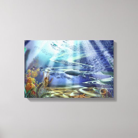 Fantasy Ocean Floor Wrapped Canvas (Voorkant)