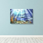 Fantasy Ocean Floor Wrapped Canvas Afdruk (Insitu (Houten vloer))