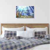 Fantasy Ocean Floor Wrapped Canvas Afdruk (Insitu (Slaapkamer))