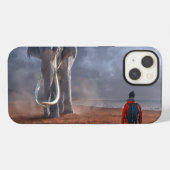 Fantasy Olifant en Mens iPhone Hoesje (Achterkant horizontaal)