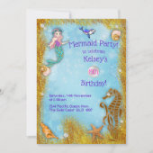 Fantasy onder de zee Zeemeerminnenfeestje Kaart (Voorkant)