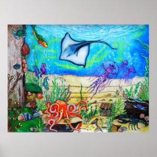 Fantasy onder het Zee Poster