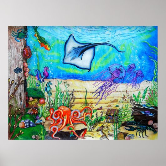 Fantasy onder het Zee Poster (Voorkant)