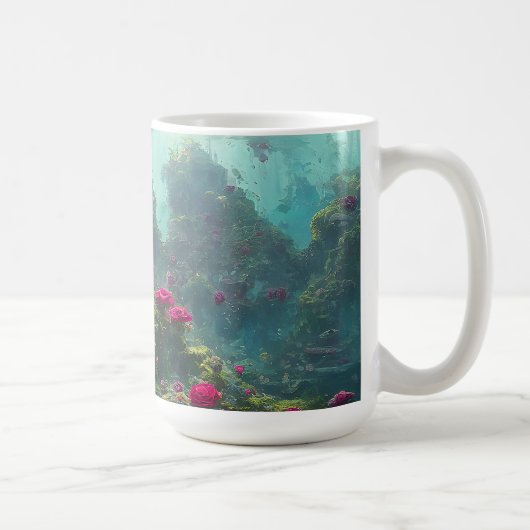 FANTASY onder water - Mok, beker Koffiemok (Rechts)