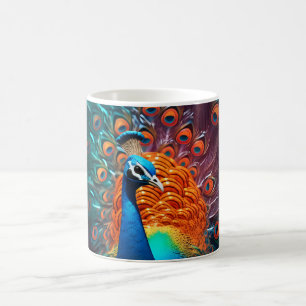 Fantasy Oranje Peacock Koffiemok
