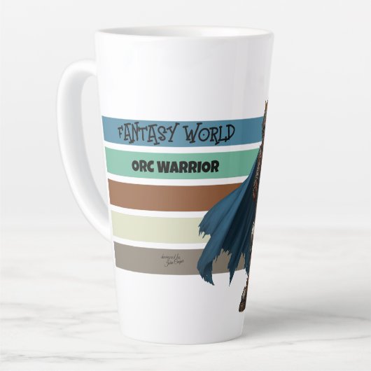 Fantasy Orc Warriors Latte Mok - episch en gedetai (Linkerhoek)