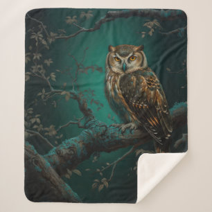 Fantasy Owl Sherpa Deken