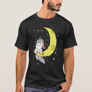 Fantasy Paard Eenhoorn op de halve Maan T-shirt