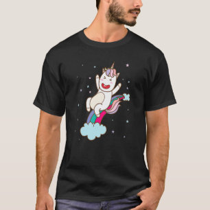 Fantasy Paard Eenhoorn op de Regenboog T-shirt