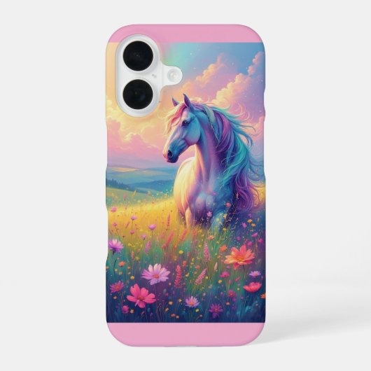 Fantasy Paard iPhone 16 Hoesje (Achterkant)