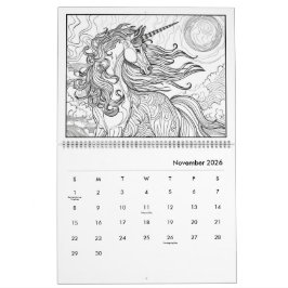 Fantasy Paard Kleurkalender Kalender