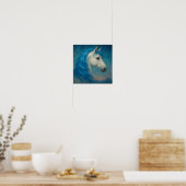 Fantasy paardenportret  poster (Keuken)