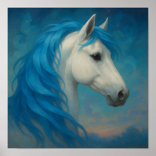 Fantasy paardenportret poster