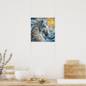 Fantasy paardenposter poster (Keuken)