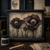 Fantasy Paarse Bloemboeket Met Ogen Decoupage Tissuepapier