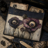 Fantasy Paarse Bloemboeket Met Ogen Decoupage Tissuepapier