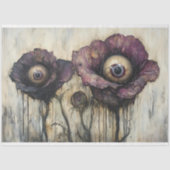 Fantasy Paarse bloemenboeket met oogontkoppeling Tissuepapier (Voorkant)