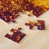 Fantasy Paarse en gouden glanzende supernova Legpuzzel (Zijkant)