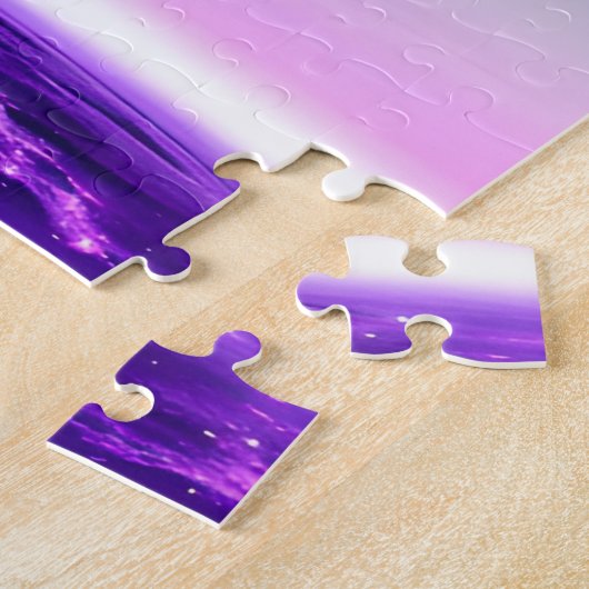 Fantasy Paarse Wolken Leuke Galaxy Scene Legpuzzel (Zijkant)