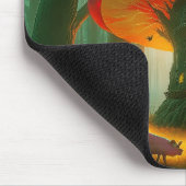 Fantasy Paddenstoel Boomhut Met Varkens Muismat (Hoek)