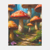 Fantasy Paddenstoel Fleece Deken (Voorkant)