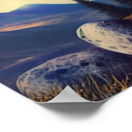 Fantasy paddenstoel poster (Hoek)