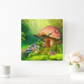 Fantasy paddenstoel vierkante klok (Huis)