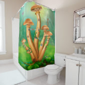 Fantasy Paddenstoelen honingagarica in huis Douchegordijn (In situ)