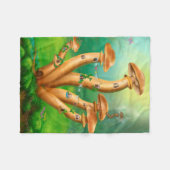 Fantasy Paddenstoelen honingagarica in huis Fleece Deken (Voorkant (Horizontaal))