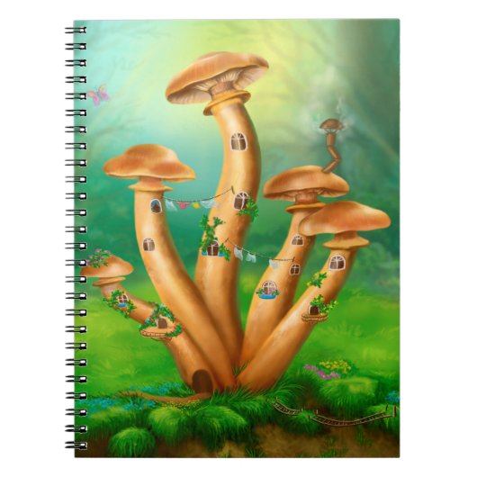 Fantasy Paddenstoelen honingboer Notitieboek (Voorkant)