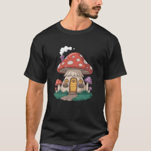 Fantasy Paddenstoelenhut Magische Cottage T-shirt
