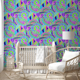 Fantasy Paisley Ornamenten Naadloze Patroon 1 Behang