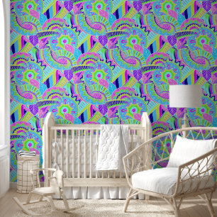 Fantasy Paisley Ornamenten Naadloze Patroon 1 Behang
