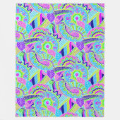 Fantasy Paisley Ornamenten Naadloze Patroon 1 Fleece Deken (Voorkant)