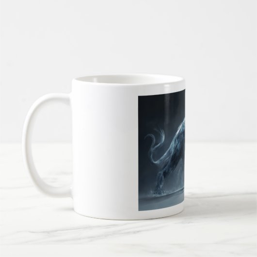 Fantasy panter monster koffiemok (Links)