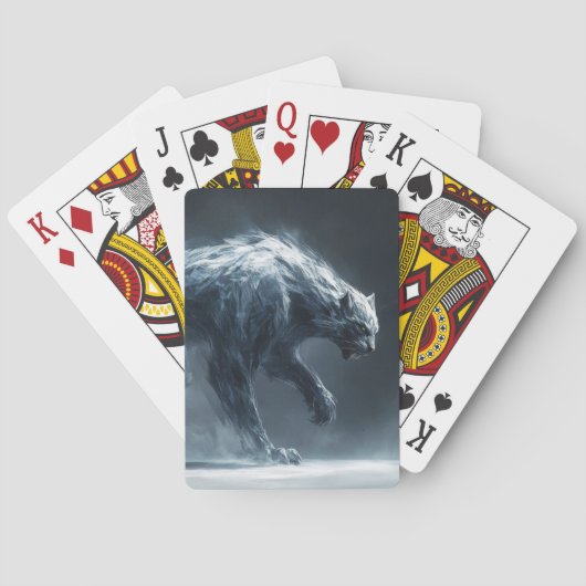 Fantasy panter monster pokerkaarten (Achterkant)