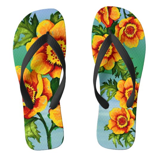 Fantasy Papavers Teenslippers (Voetbed)