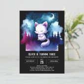 Fantasy Pastel Cat Verjaardag Kaart (Staand voorkant)