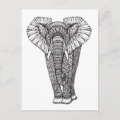 Fantasy Patterned Elephant Doodle Briefkaart (Voorkant)