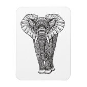 Fantasy Patterned Elephant Doodle Magneet (Verticaal)