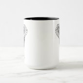 Fantasy Patterned Elephant Doodle Mok (Midden)