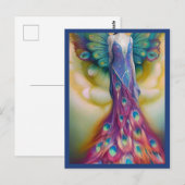 Fantasy Peacock Weddenschap Dress Fairytale Forest Briefkaart (Voorkant / Achterkant)